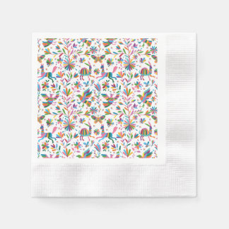 Mexican Otomi Style Bright Pattern Napkin