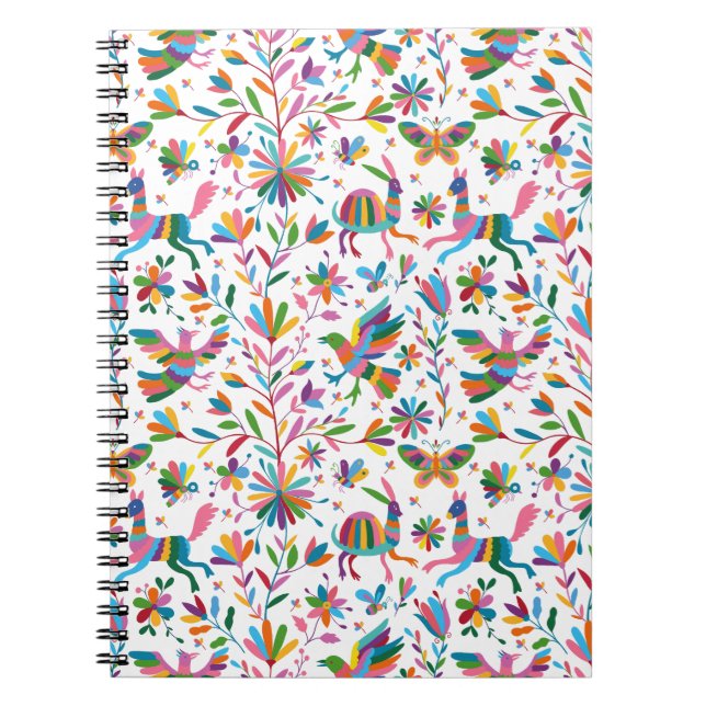  Mexican Otomi Style Bright Pattern Notebook (Front)