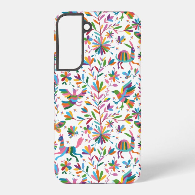  Mexican Otomi Style Bright Pattern Samsung Galaxy S22+ Case (Back)