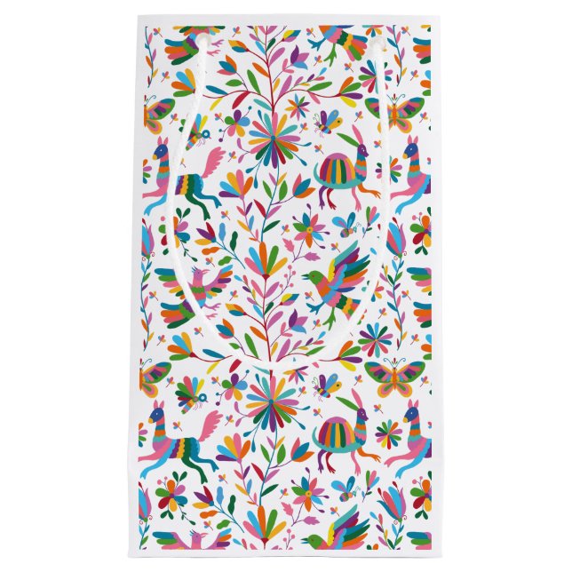  Mexican Otomi Style Bright Pattern Small Gift Bag (Front)