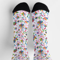Mexican Otomi Style Bright Pattern