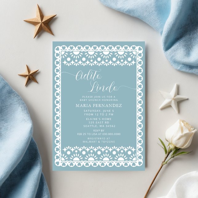 Mexican Papel Picado Cielito Lindo Baby Shower Invitation (Mexican Papel Picado Cielito Lindo Baby Shower Invitation)