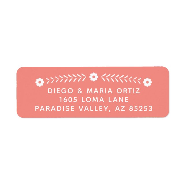 Mexican Papel Picado Return Labels (Front)