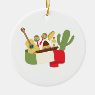 Mexican Party Ceramic Tree Decoration