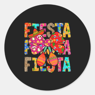 Mexican Party Cinco De Mayo Let's Taco Bout My Classic Round Sticker