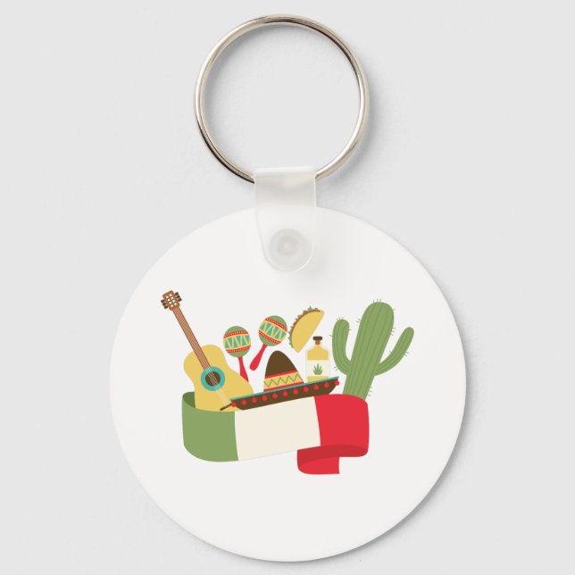 Mexican Party Key Ring (Front)