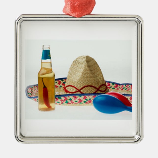 "MEXICAN PARTY TIME" CHRISTMAS ORNAMENT (Front)