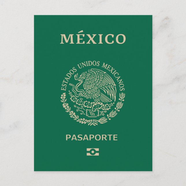 Mexican passport postcard (Front)