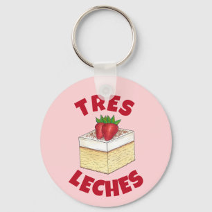 Mexican Pastel de Tres Leches Cake Baking Dessert Key Ring