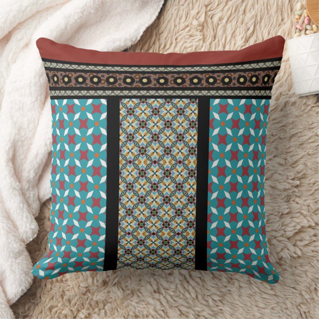 Mexican Patchwork Style 3 Cushion (Blanket)