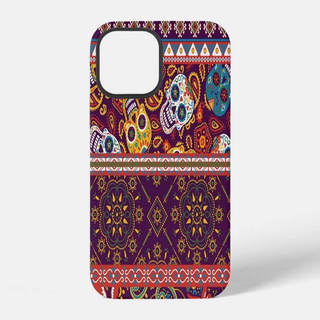 Mexican patchwork: traditional vintage design. iPhone case (Back)