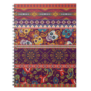 Mexican patchwork: traditional vintage design. notebook