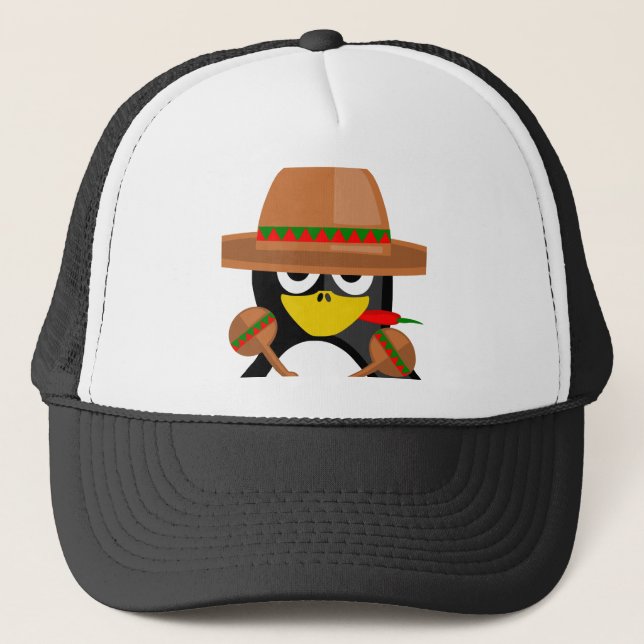 Mexican Penguin Trucker Hat (Front)