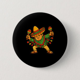Mexican person cinco de mayo 6 cm round badge