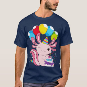 Mexican Pet Animal Birthday Party Axolotl Owner Cu T-Shirt