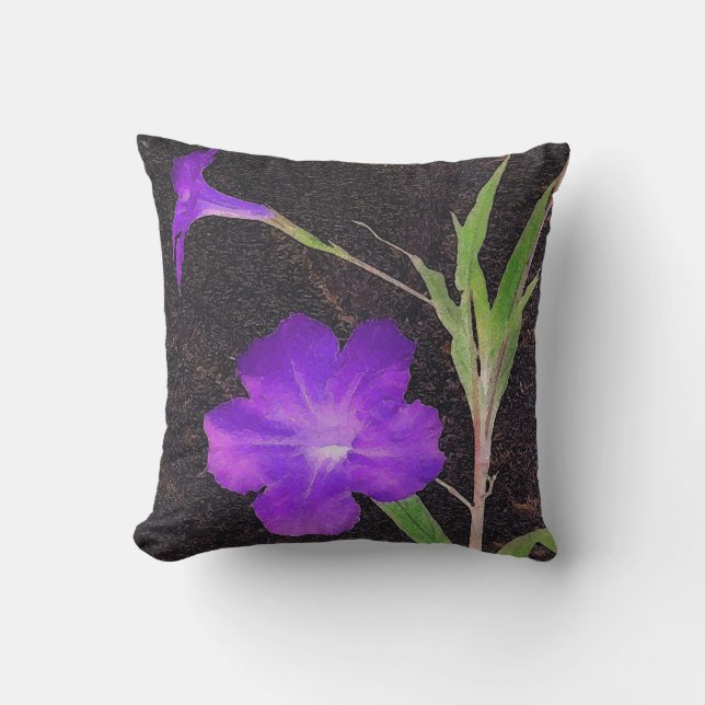 Mexican Petunia Purple Outdoor Cushion (Front)