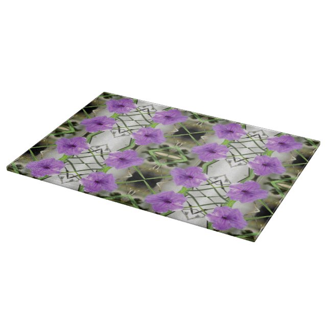 Mexican Petunias and Latticework Cutting Board (Corner)
