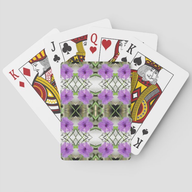 Mexican Petunias and Latticework Playing Cards (Back)