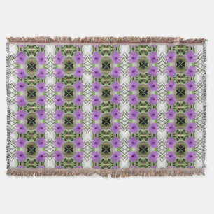 Mexican Petunias and Latticework Throw Blanket