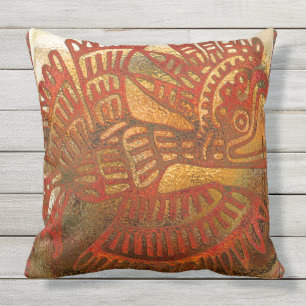 Mexican Phoenix Folk Cushion