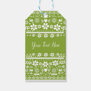 Mexican Picado Lime Avocado Green Wedding Marriage Gift Tags