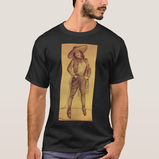 Mexican pin-up girl Ranchera T-Shirt (Front)