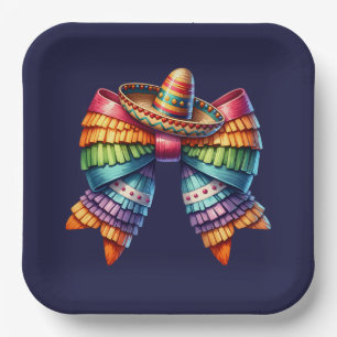 Mexican Pinata Bow  Paper Plate