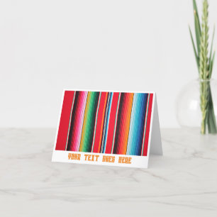 Mexican Poncho Serape card Template – Custom Text