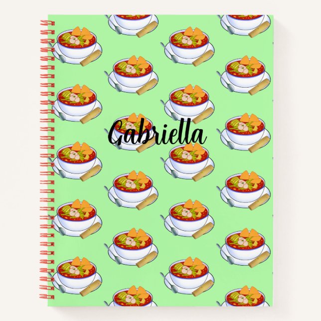 Mexican Pozole Rojo De Pollo Notebook (Front)