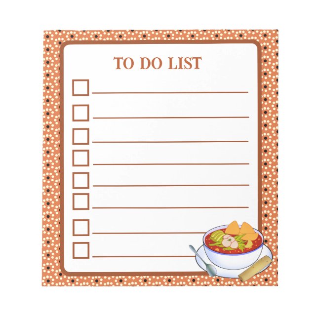 Mexican Pozole Rojo De Pollo Notepad (Front)