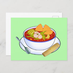 Mexican Pozole Rojo De Pollo Postcard