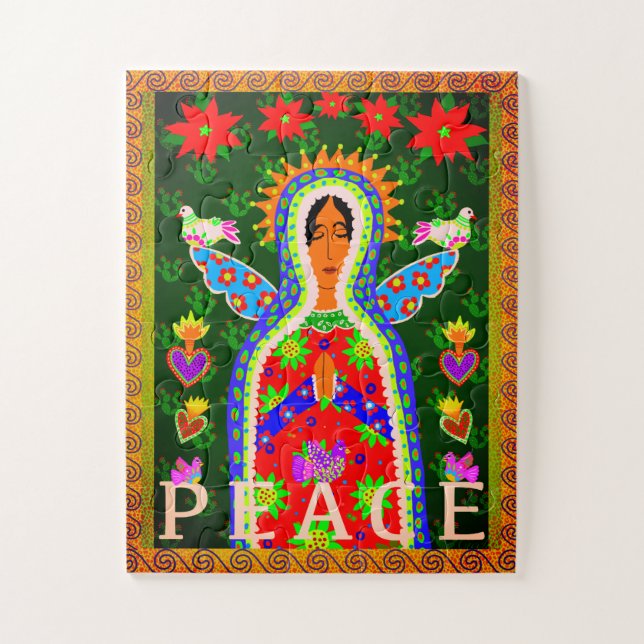 Mexican Praying Peace Angel 10 Piece Jigsaw Puzzle (Vertical)