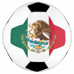Mexican Pride Futbol: Mexico Flag & Coat of Arms Football