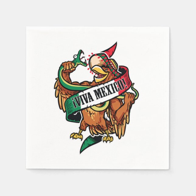 Mexican Pride Mexican Flag Napkin (Front)