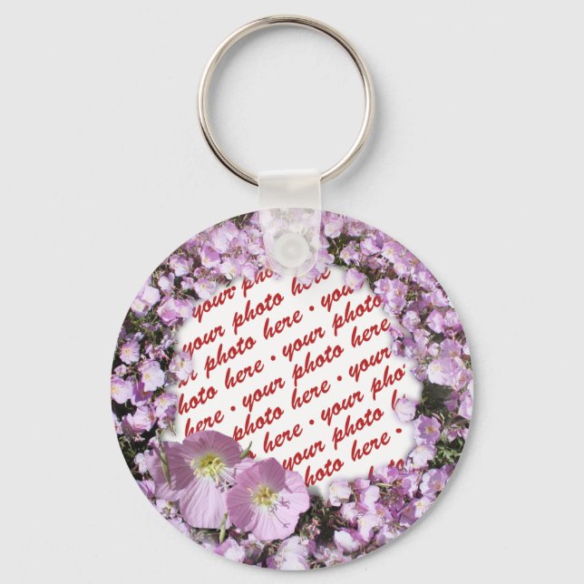 Mexican Primrose Photo Frame Key Ring (Front)