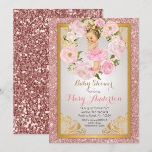 Mexican Princess Baby Shower Invite Girl