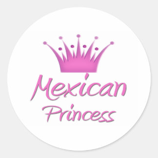 Mexican Princess Classic Round Sticker