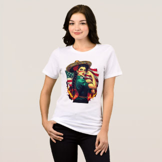 Mexican Princess Sombrero T-Shirt Tri-Blend Shirt