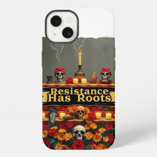 Mexican Protest Sugar Skull Resistance Art iPhone 13 Case