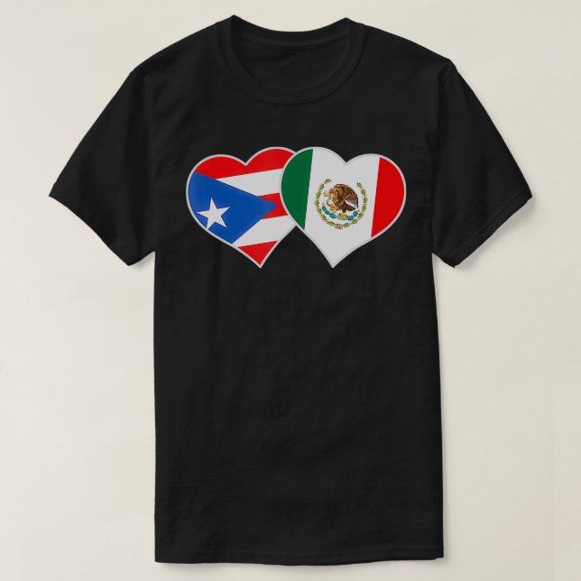 Mexican Puerto Rican Flag Mexirican Mexico Puerto  T-Shirt (Design Front)
