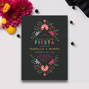 Mexican Rancho Fiesta Rustic Wedding Couple Shower Invitation