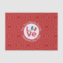 Mexican Red LOVE Flag Personalised