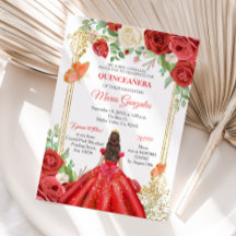 Mexican Red Roses Princess Quinceanera Butterfly 