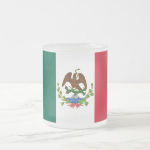 Mexican Republic Flag: 1824-1835, Santa Anna Frosted Glass Coffee Mug