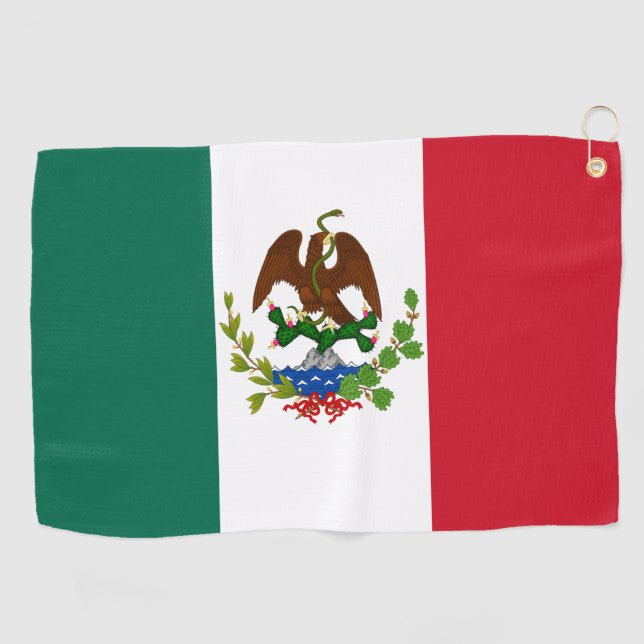 Mexican Republic Flag: 1824-1835, Santa Anna Golf Towel (Horizontal)