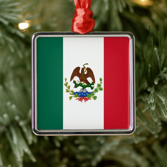 Mexican Republic Flag: 1824-1835, Santa Anna Metal Tree Decoration (Tree)