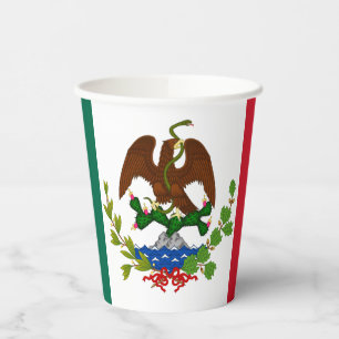 Mexican Republic Flag: 1824-1835, Santa Anna Paper Cups