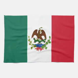 Mexican Republic Flag: 1824-1835, Santa Anna Tea Towel
