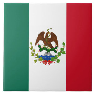 Mexican Republic Flag: 1824-1835, Santa Anna Tile