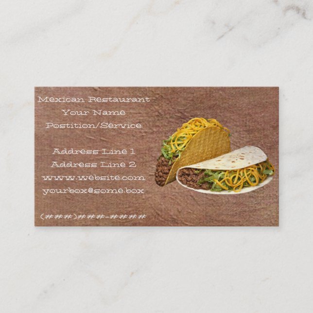 Mexican Restaurant Business Card (Front)